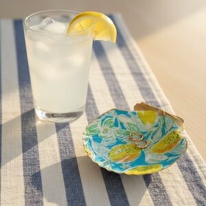 Coastal Amalfi Lemon Seashell Trinket Dish